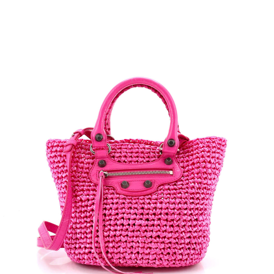 Balenciaga Le Cagole Panier Tote Woven