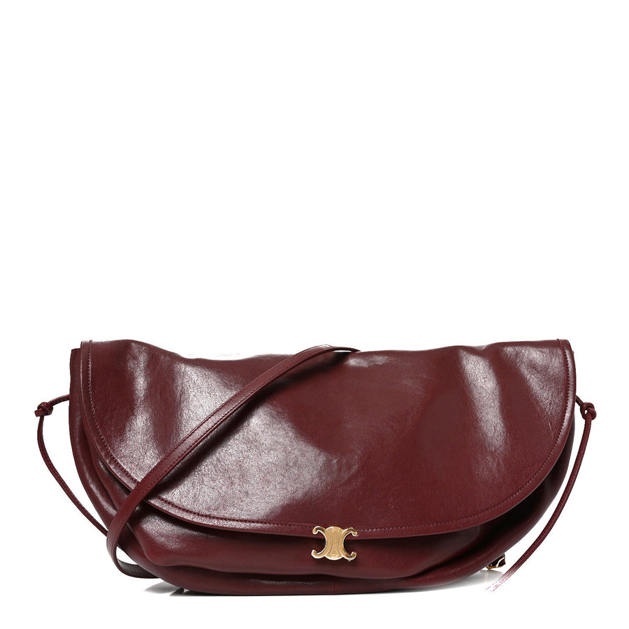 Celine Shiny Lambskin Soft Triomphe Half