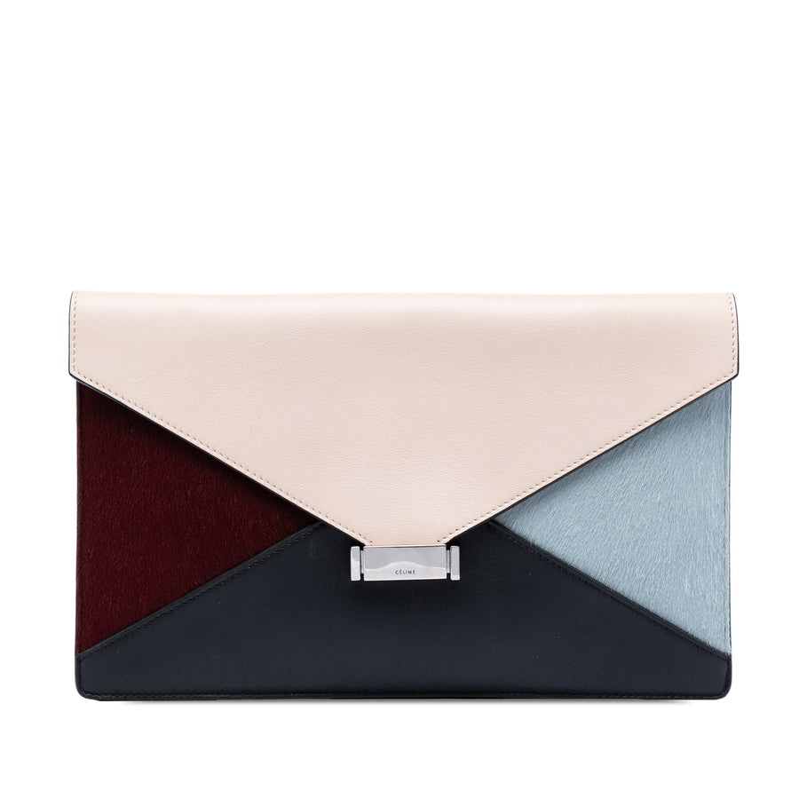 Celine Diamond Clutch Pony Hair And