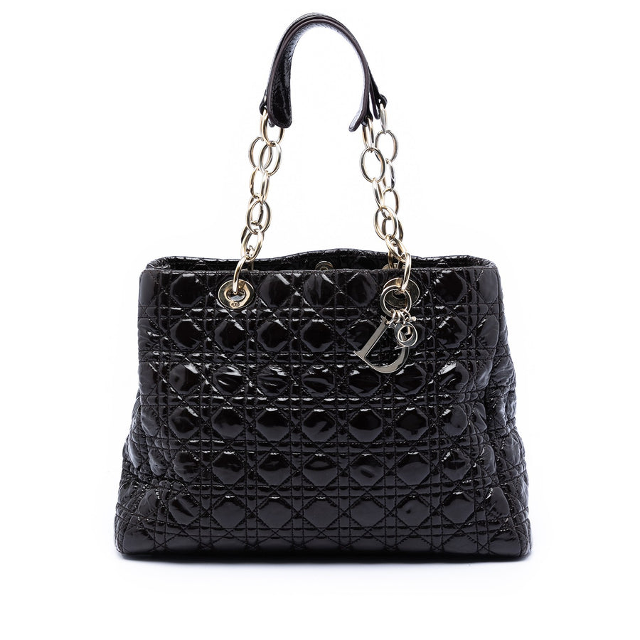 Dior Large Patent Cannage Lady Soft