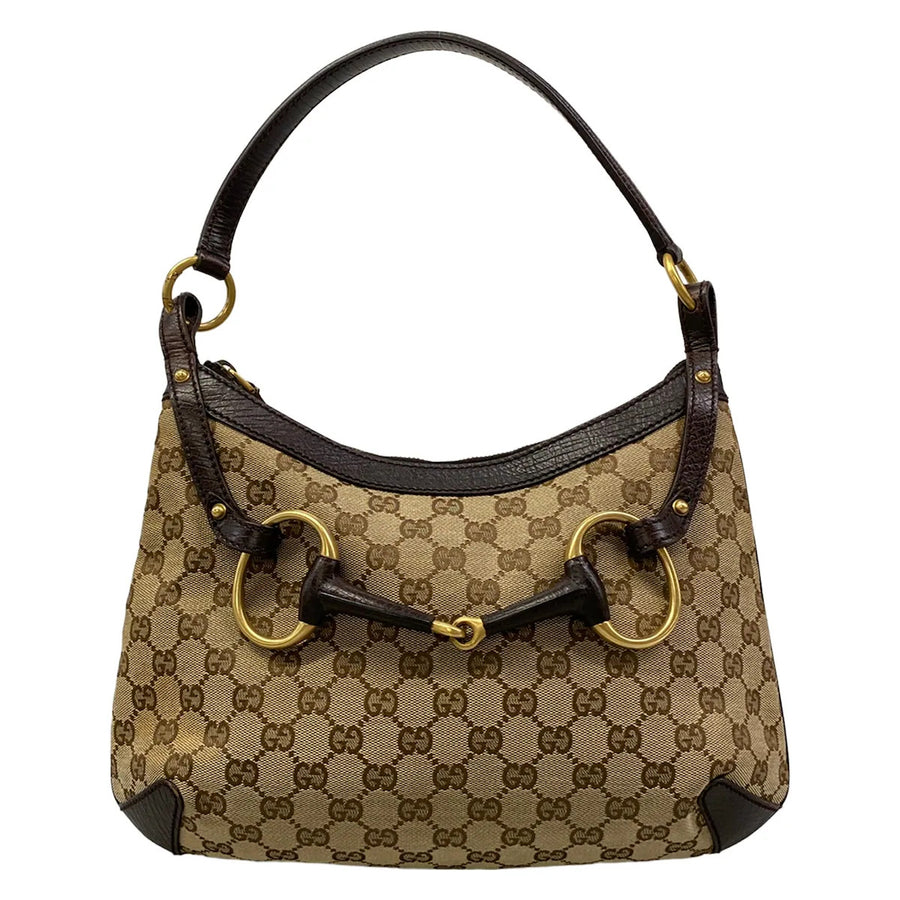 Gucci Horsebit/Gg Beige Dark Brown