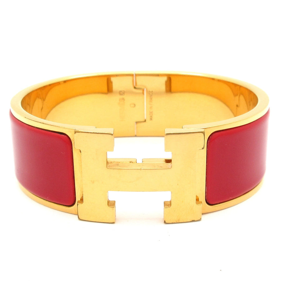 Hermes Clic Clac H Gold Red Hardware