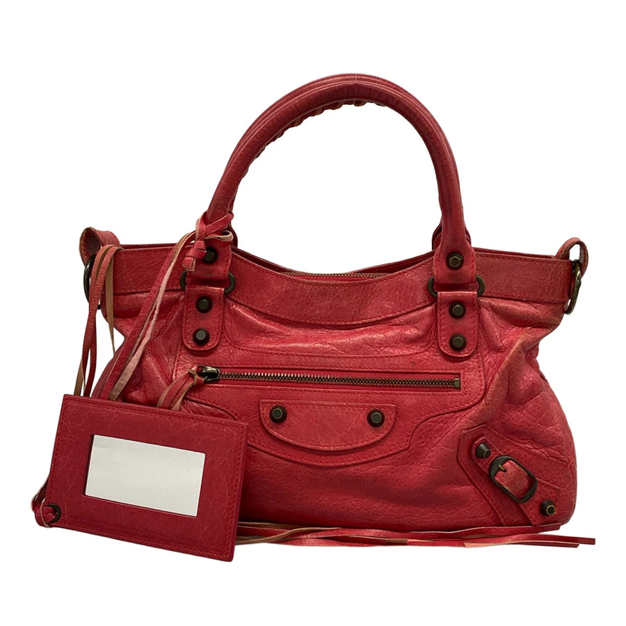Balenciaga The First Red Leather Handbag