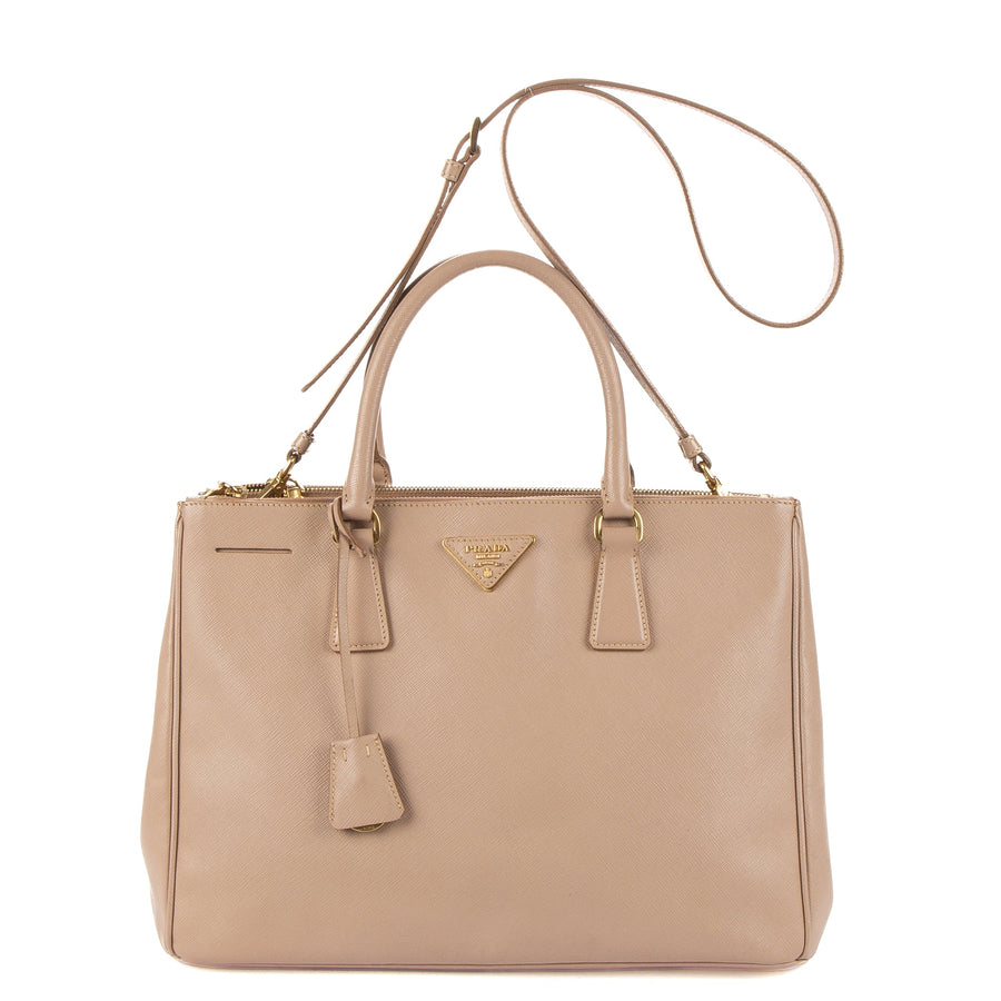 Prada Galleria Double Zip Tote Saffiano