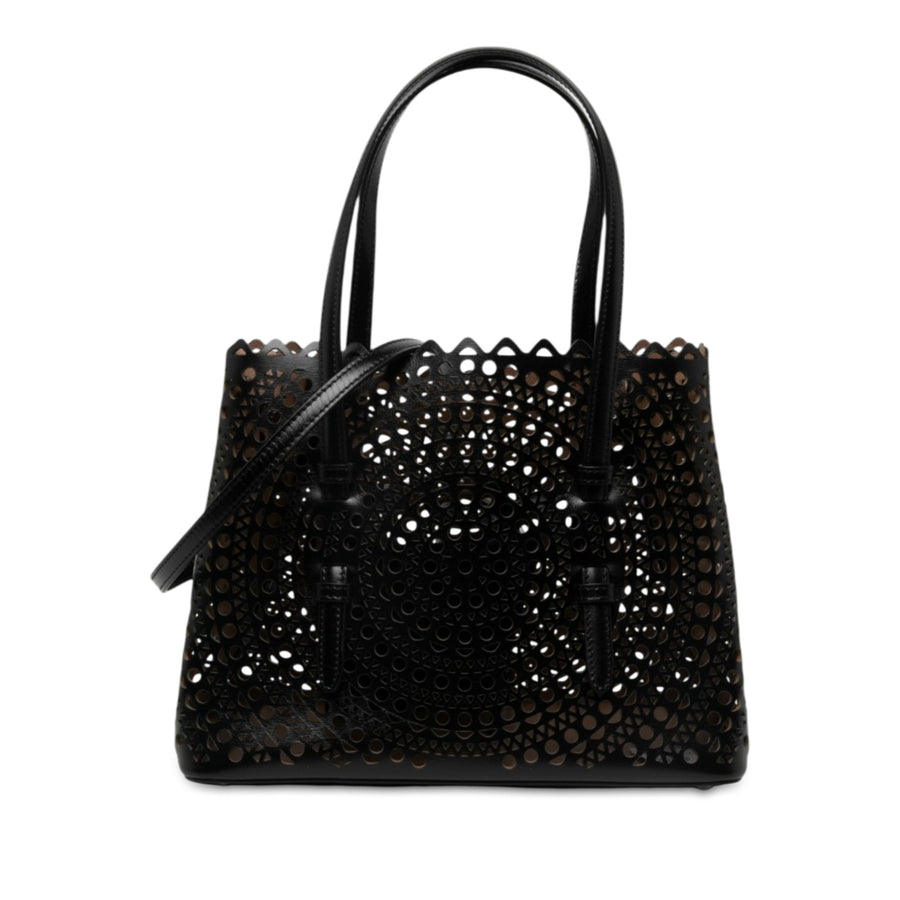 Alaïa Vienne Calfskin Laser Cut Mina 25
