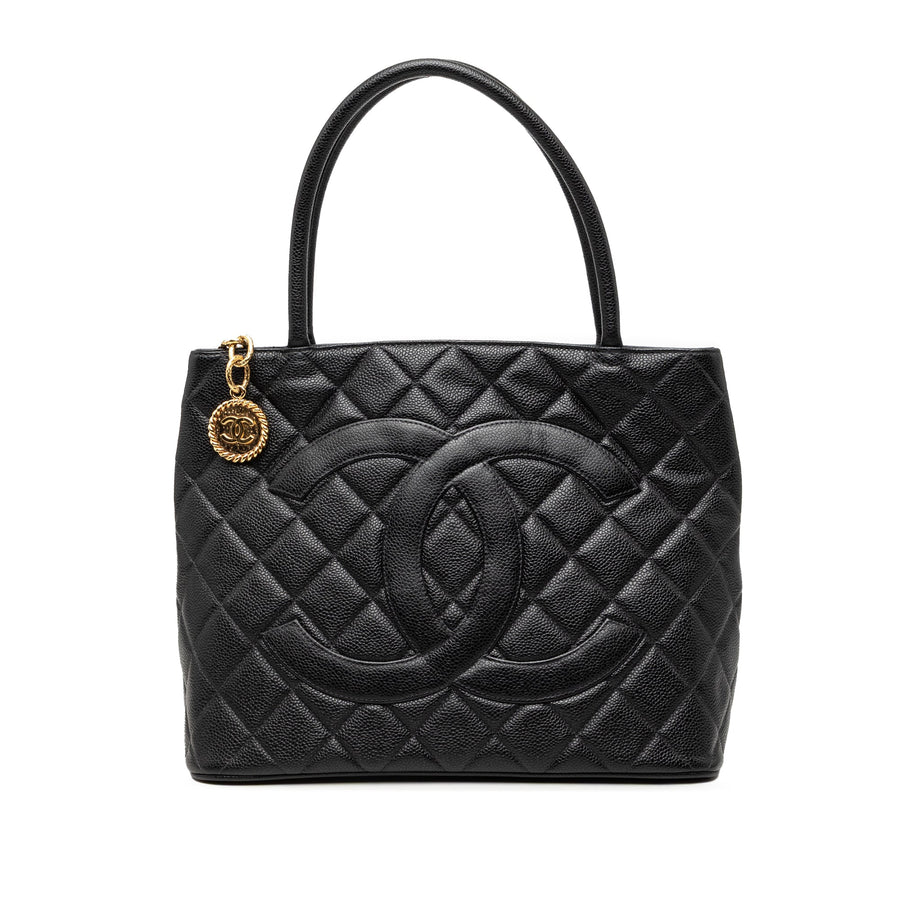 Chanel Medallion Tote Quilted Caviar