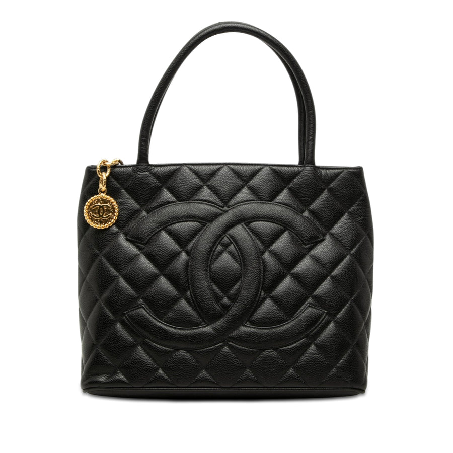 Chanel Medallion Tote Quilted Caviar