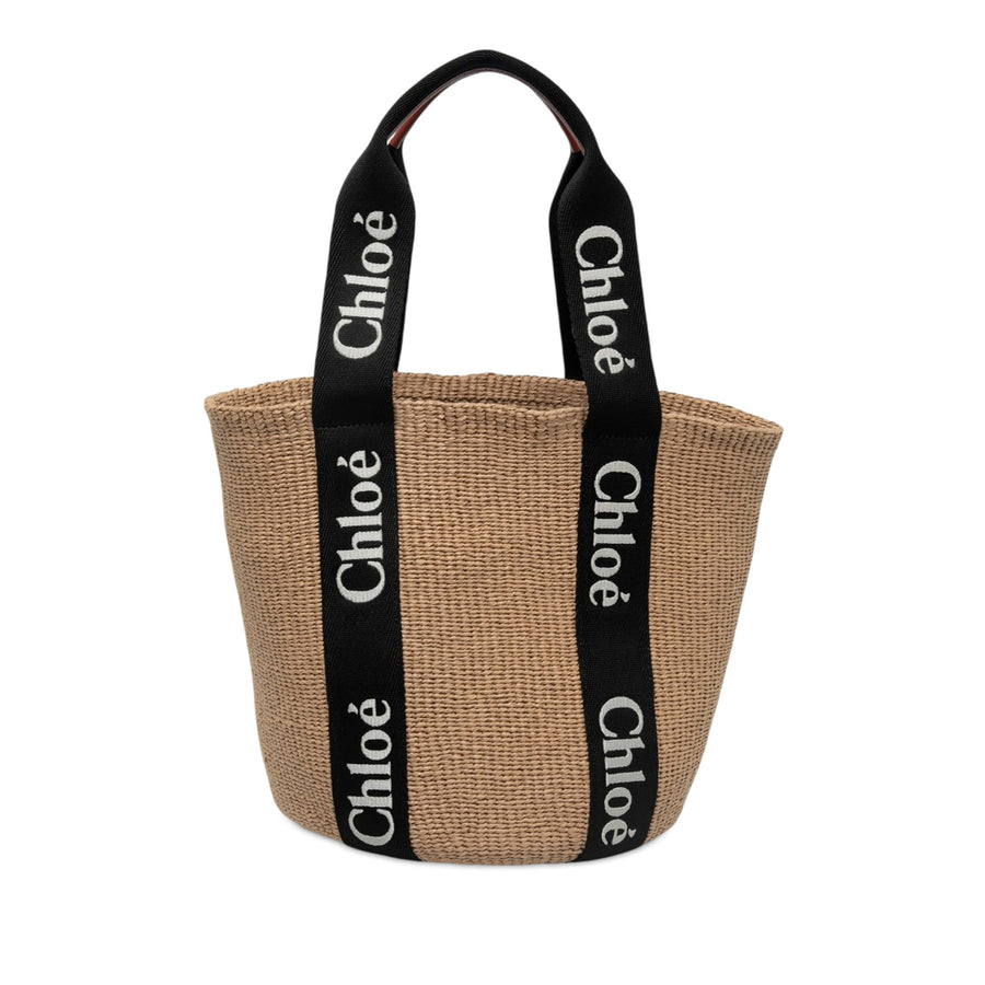 Chloé Large Raffia Woody Basket Tote