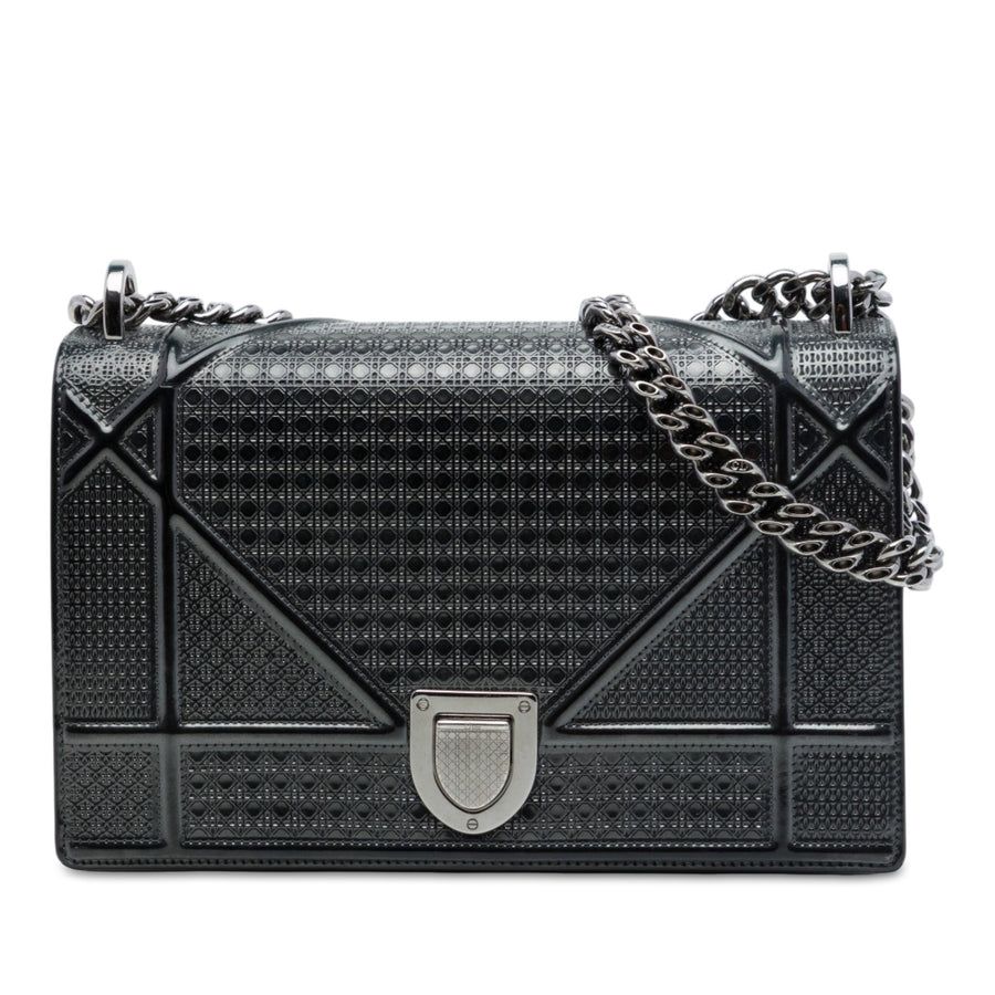 Dior Medium Patent Microcannage Ama Flap