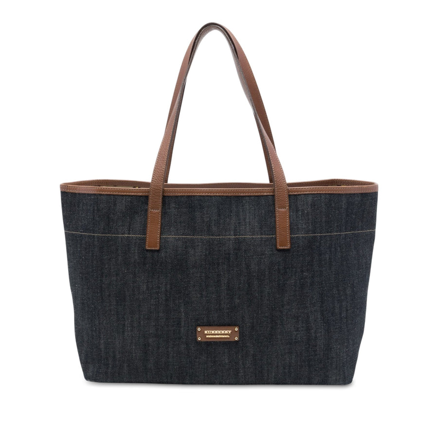 Burberry Denim Tote Pre-Loved Blue