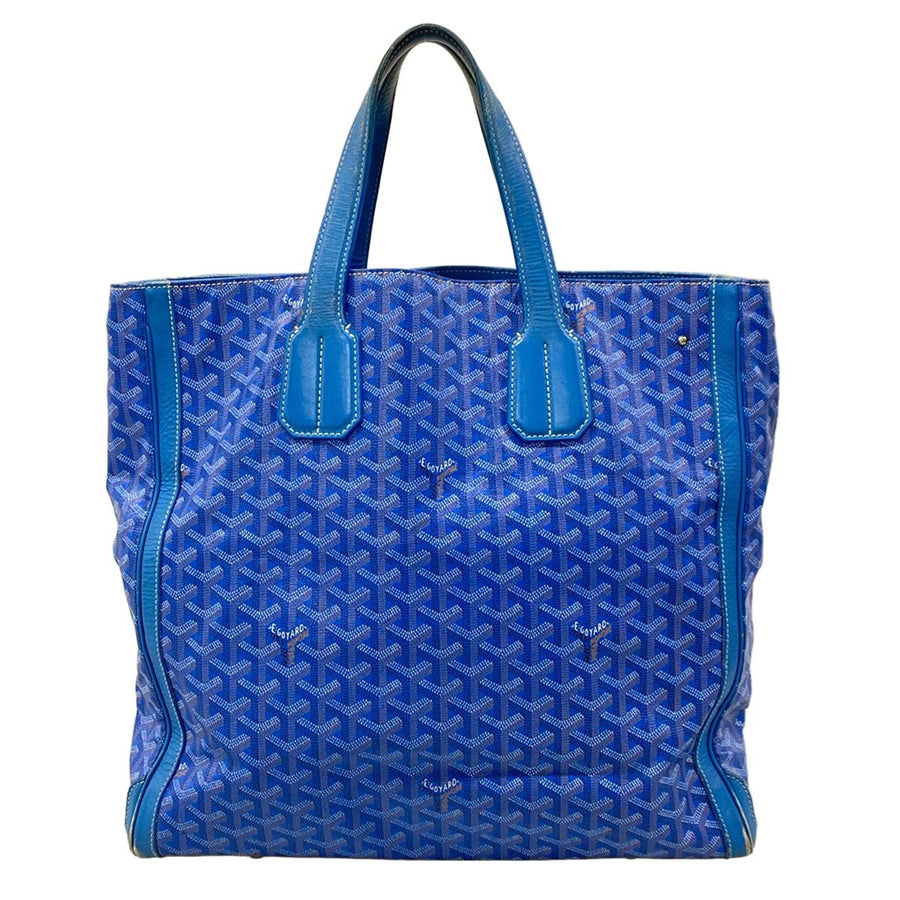 Goyard Sac Voltaire Blue Coated Canvas