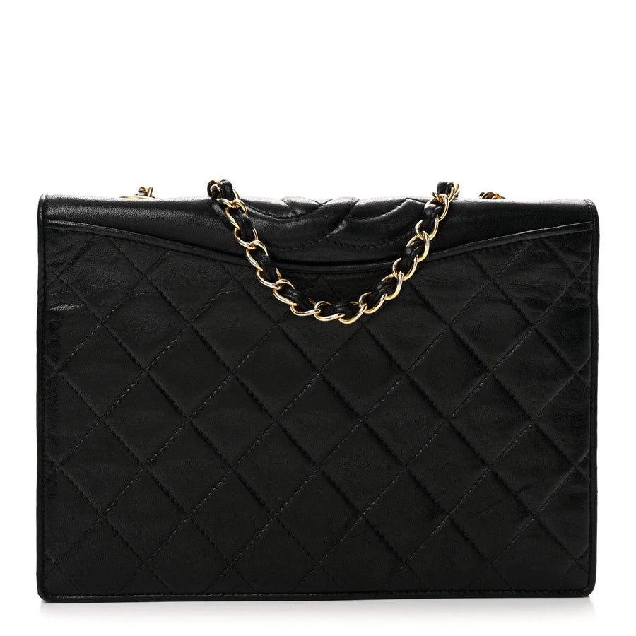 Chanel Lambskin Quilted Cc Small Single