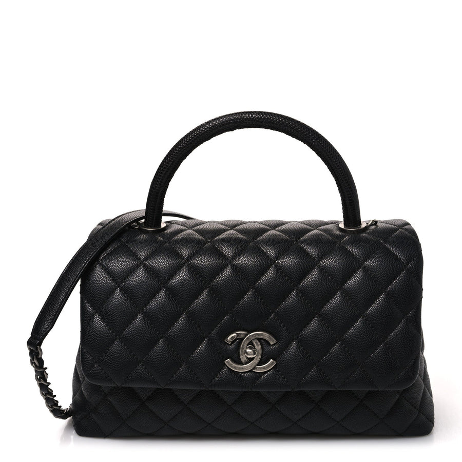 Chanel Caviar Lizard Embossed Quilted