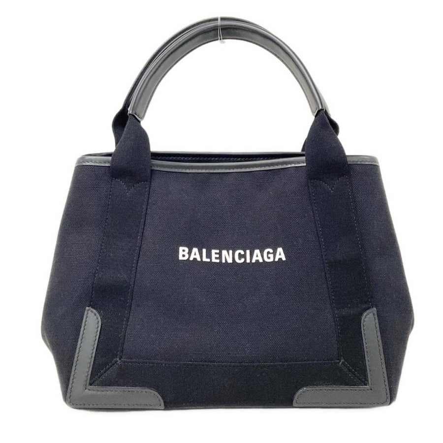 Balenciaga Navy Cabas S Black Canvas