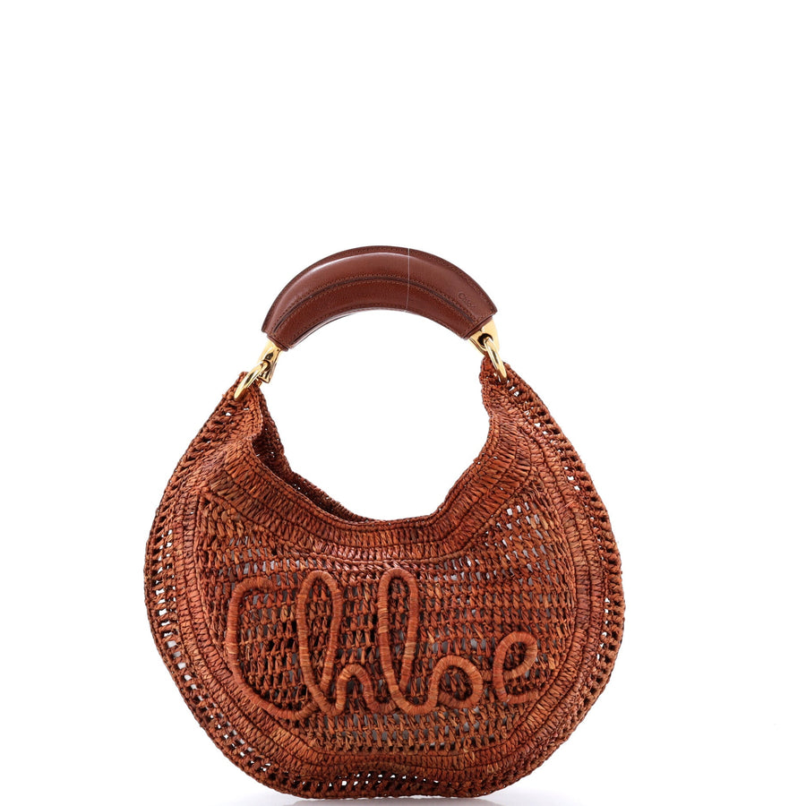 Chloe Summer Banana Hobo Woven Raffia