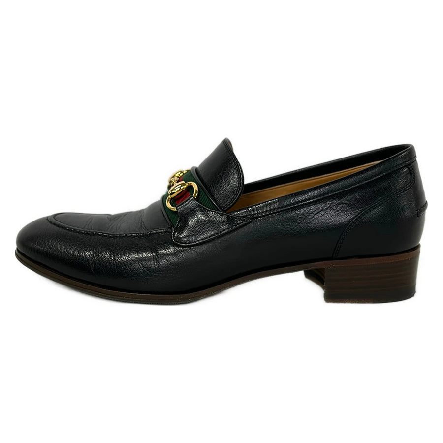 Gucci Horsebit/Shelly Black Leather