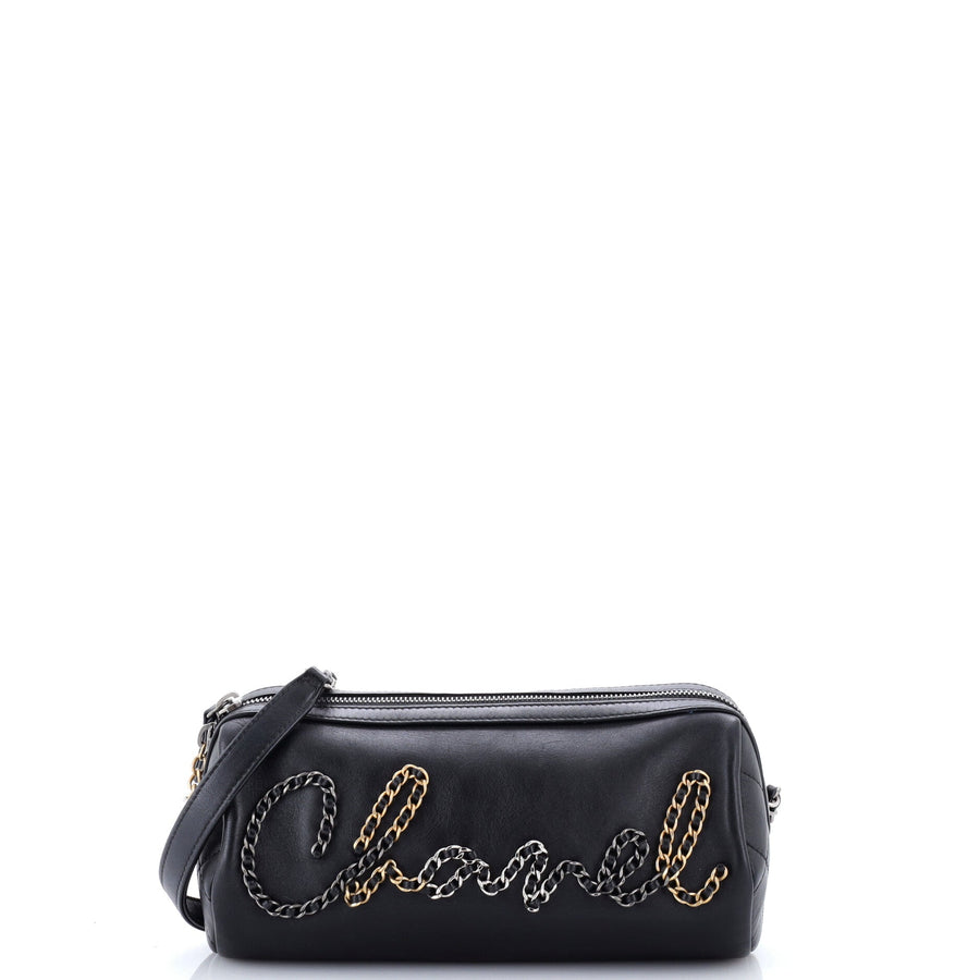 Chanel Chain Signe Bowling Bag Calfskin