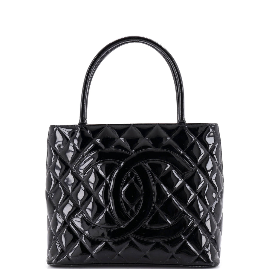Chanel Medallion Tote Quilted Patent
