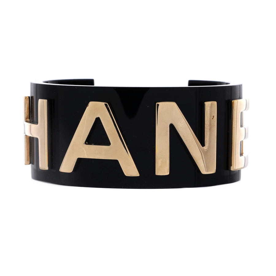 Chanel Logo Cuff Bracelet Resin With