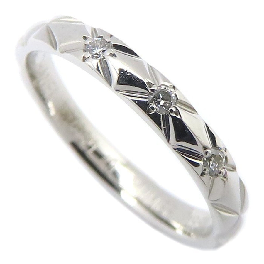 Chanel Matelasse Ring Platinum With