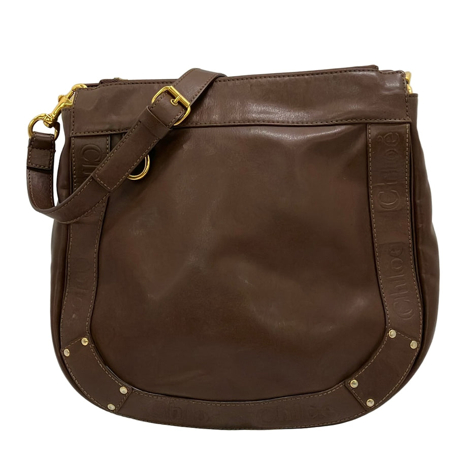 Chloe Eden Shoulder Bag Dark Brown