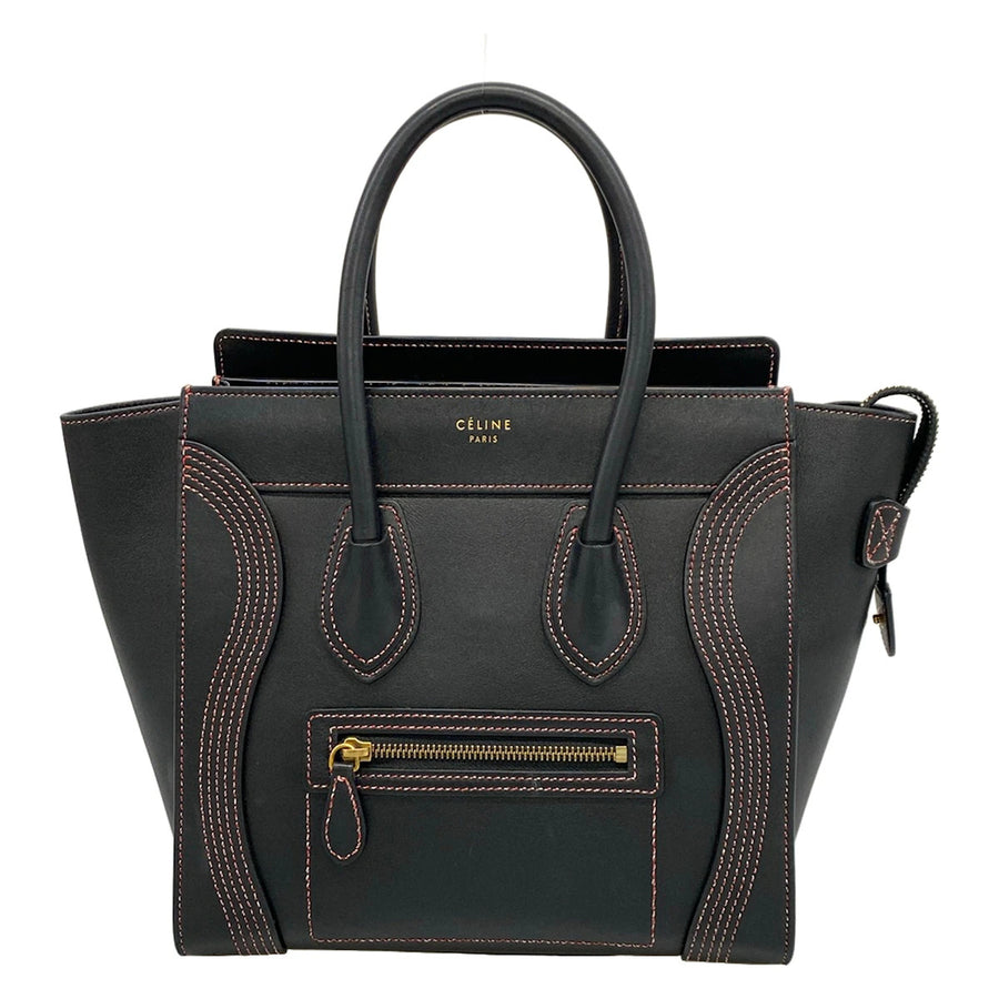 Celine Luggage Micro Shopper Black