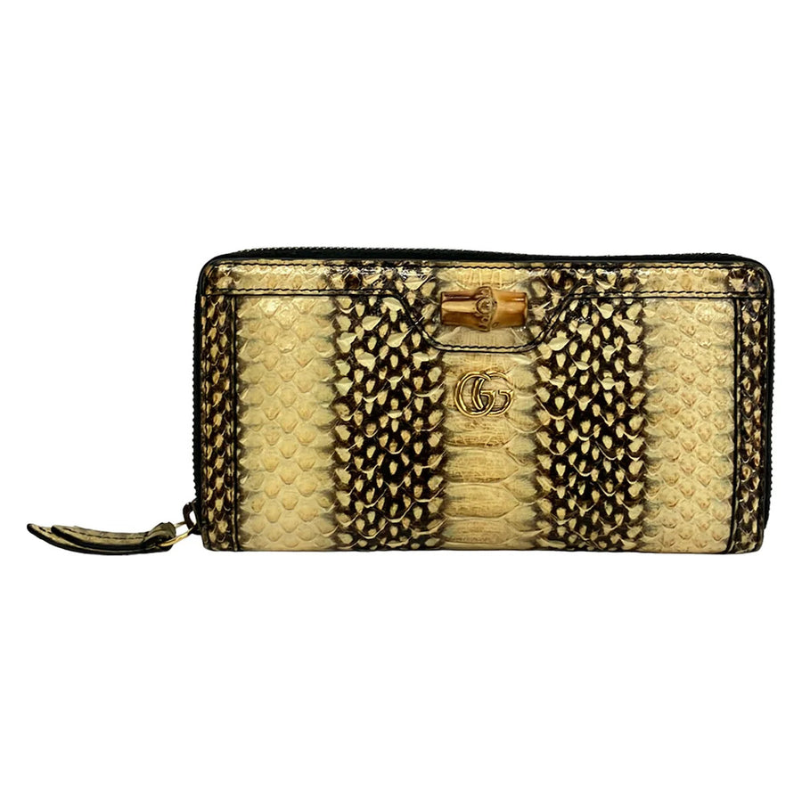 Gucci Diana Beige Dark Brown Leather