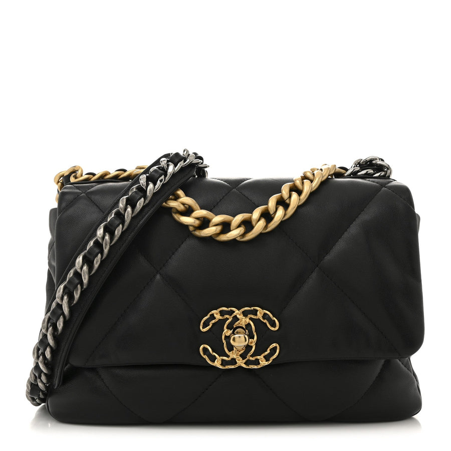 Lambskin Quilted Medium Chanel 19 Flap