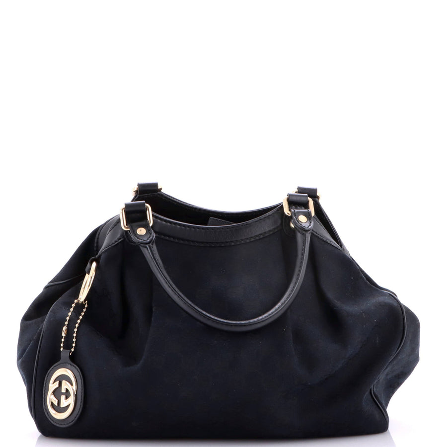 Gucci Sukey Tote Gg Canvas With Leather