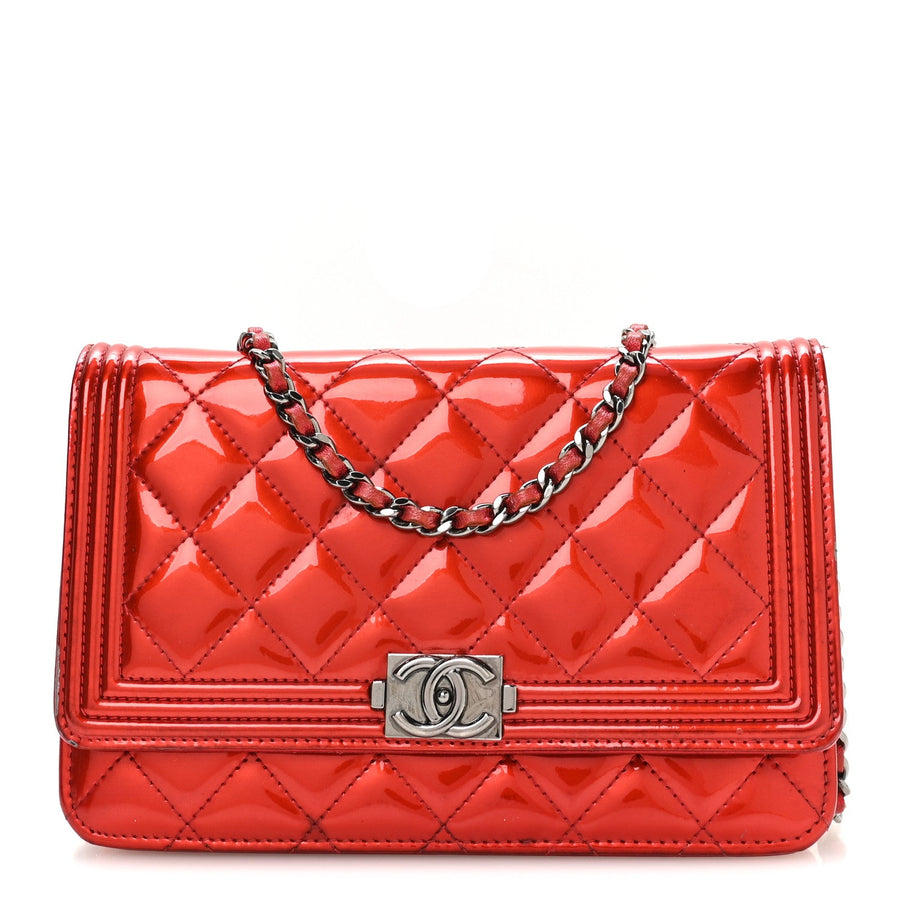 Chanel Metallic Patent Calfskin Quilted
