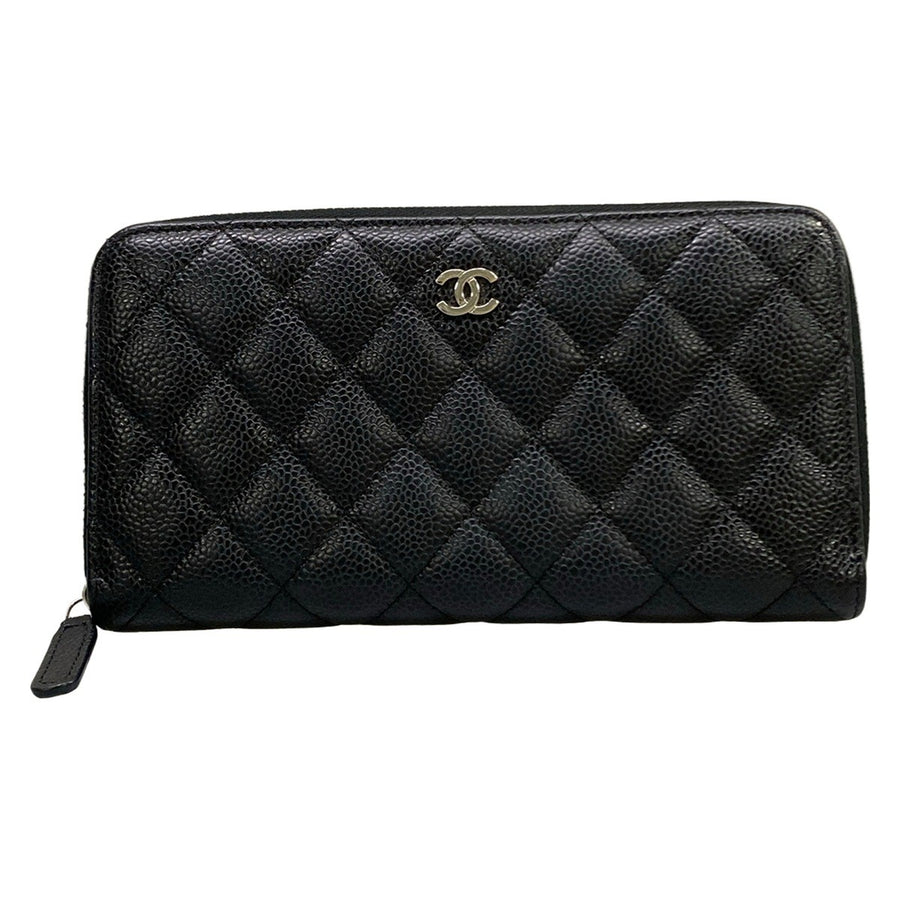 Chanel Matelasse Black Calfskin Long