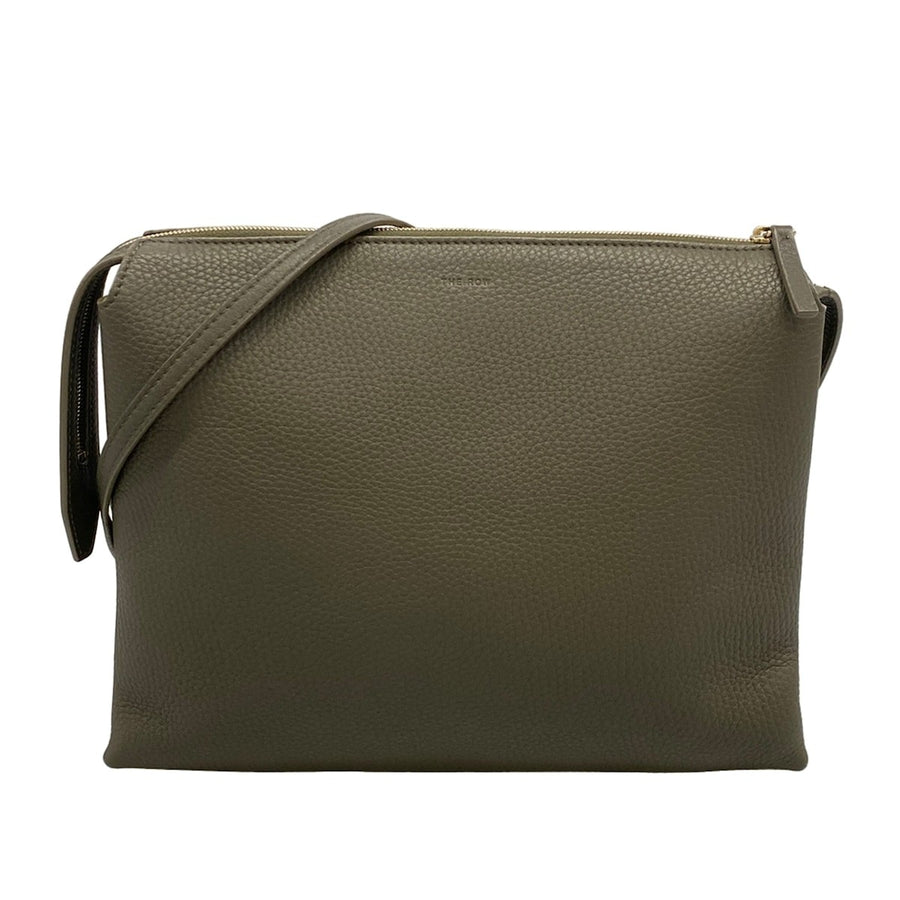 The Row New Twin Khaki Leather Shoulder