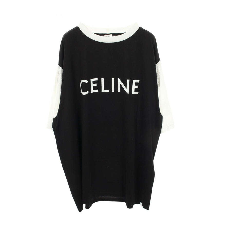 Celine Logo Print Metal Fringe Short
