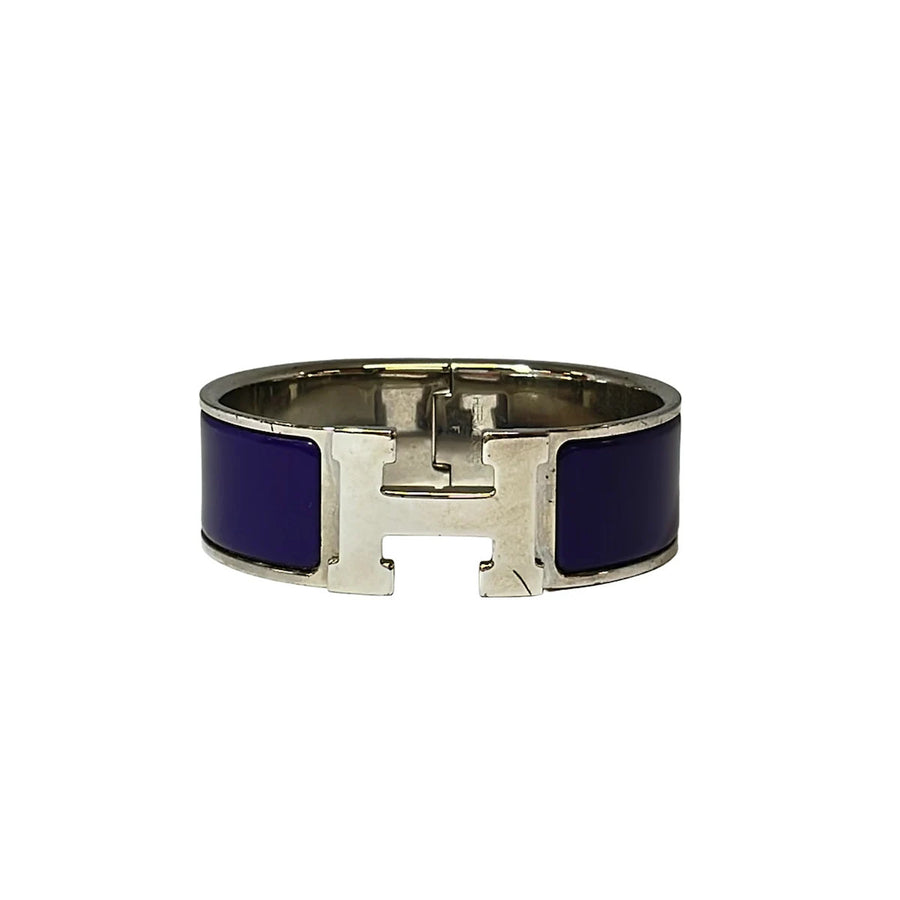 Hermes Clic Clac H Navy Silver Hardware
