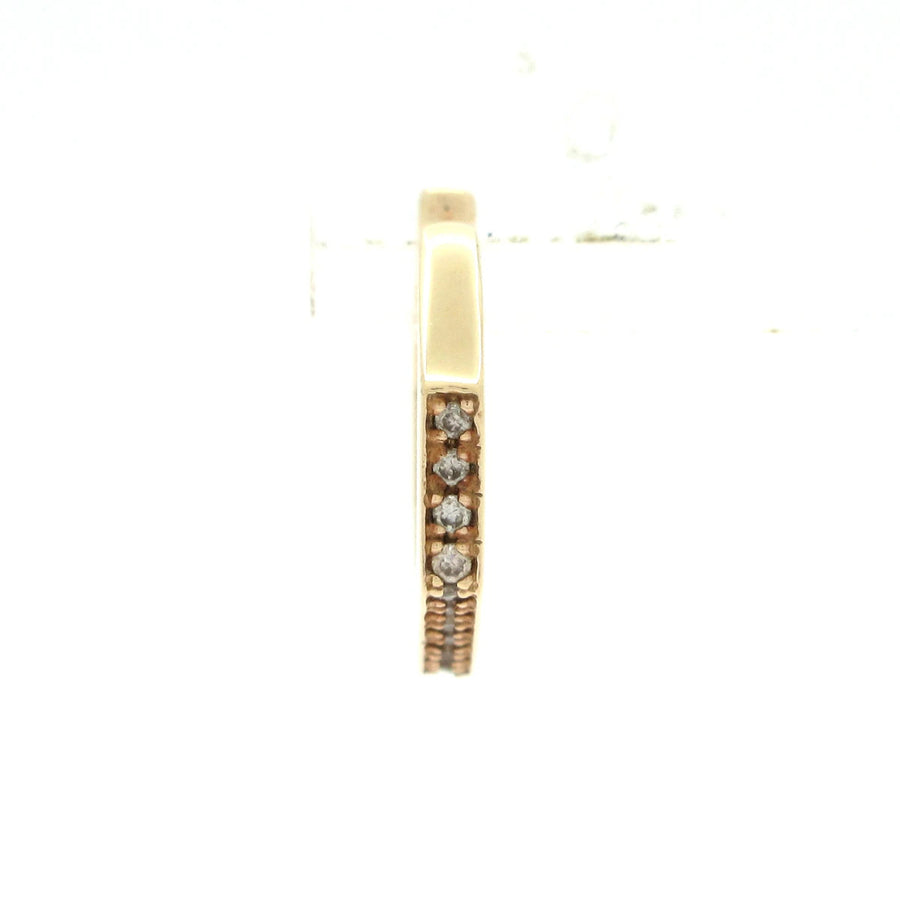 Hirotaka 10K Rose Gold Diamond Clip On