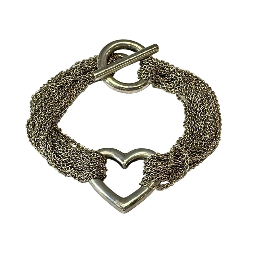 Tiffany&Co. Open Heart Silver Bracelet