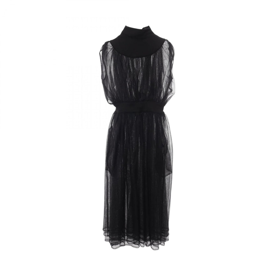 Noir Kei Ninomiya Knit-Paneled Tulle