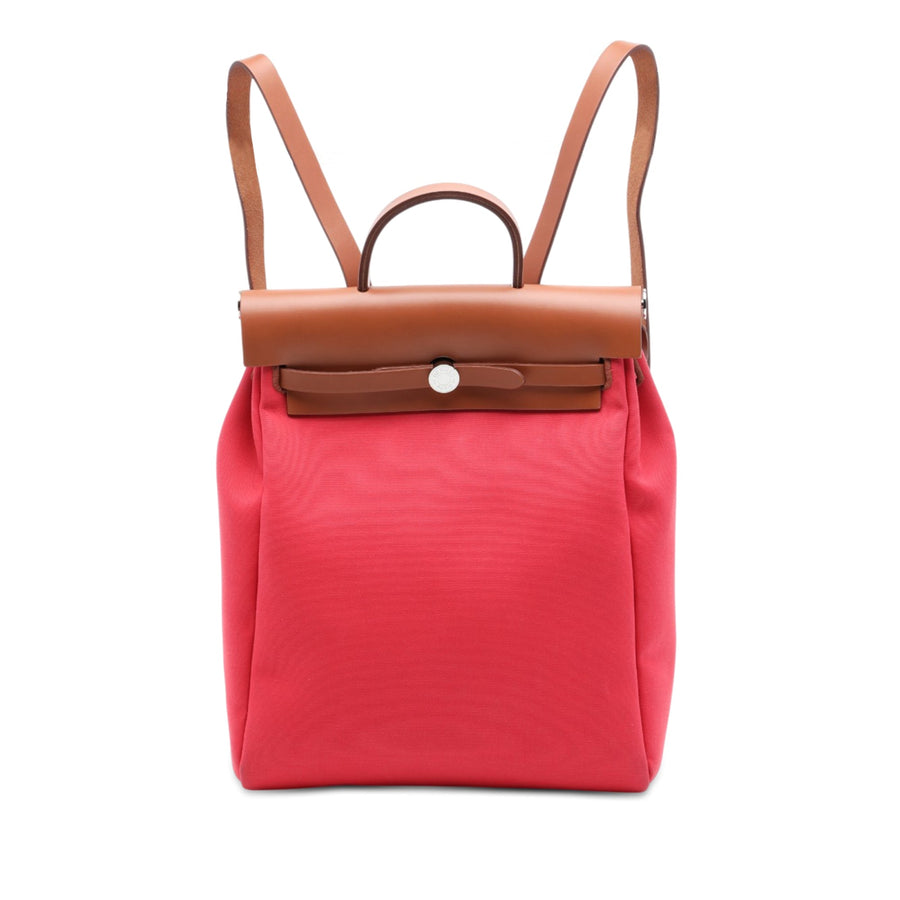 Hermes Herbag A Dos Zip Backpack Toile