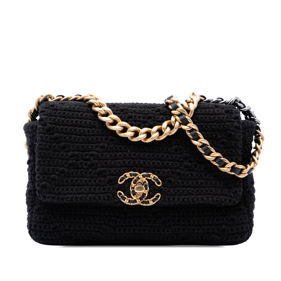 Chanel 19 Flap Bag Crochet Medium