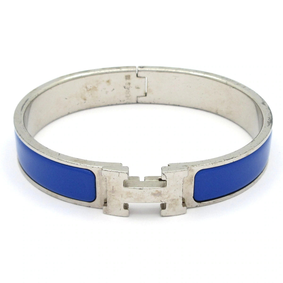 Hermes Clic H Silver Blue Hardware