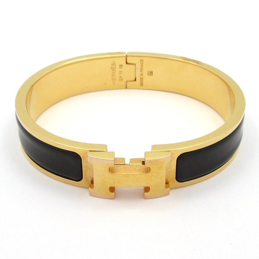 Hermes Clic Clac Gold Black Hardware