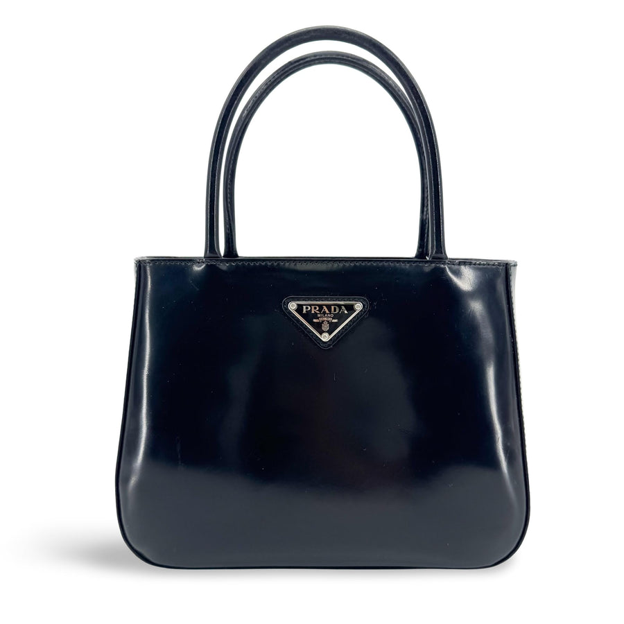 Prada Spazzolatto Patent Leather Mini