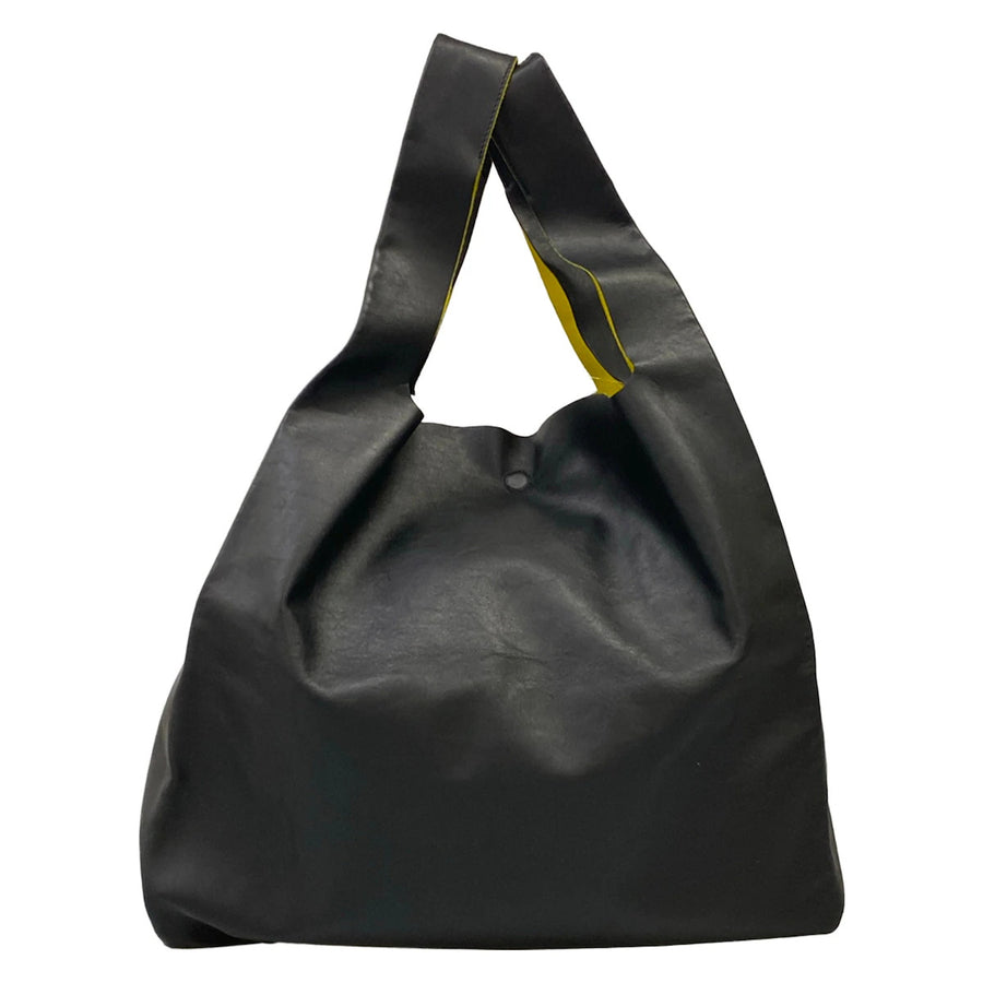 Maison Margiela Black Leather Tote Bag