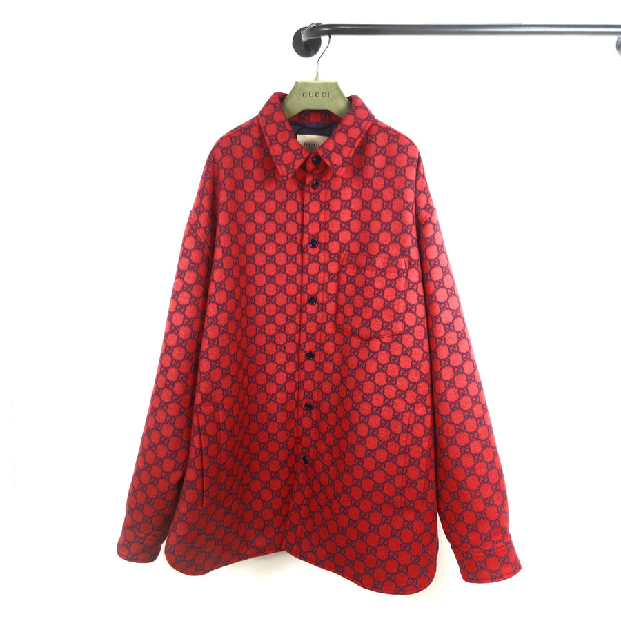 Gucci 52 Gg Wool Flannel Padded