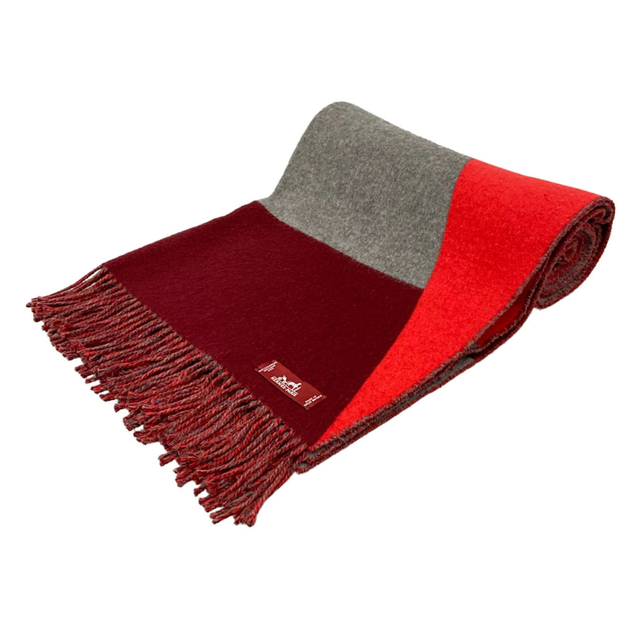 Hermes Echarp Cossack Bordeaux Gray