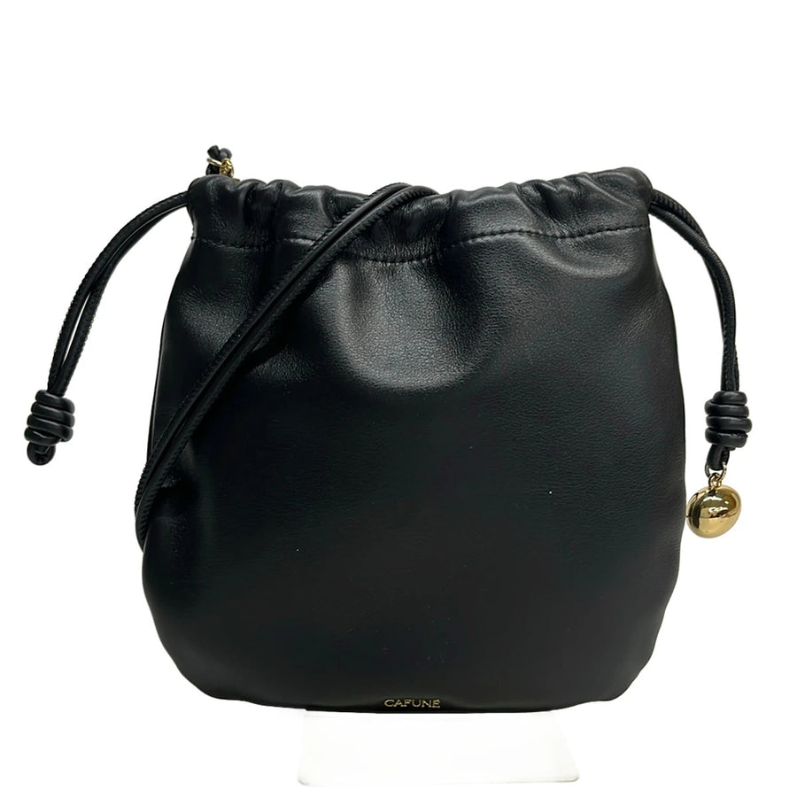 Cafune Small Rene Crossbody Black Gold