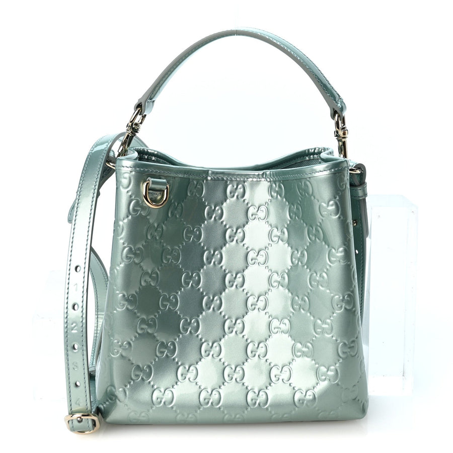 Gucci Gg Supreme Emblem Mini Bucket Bag