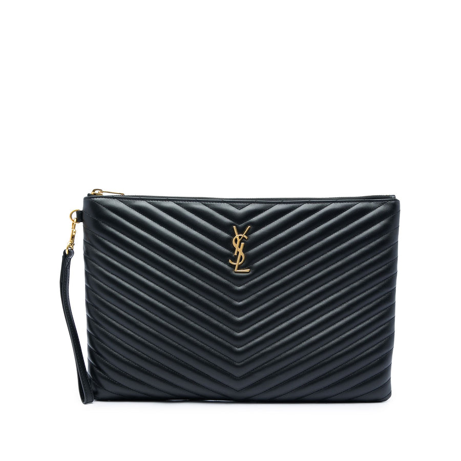 Saint Laurent Chevron Calfskin Cassandre