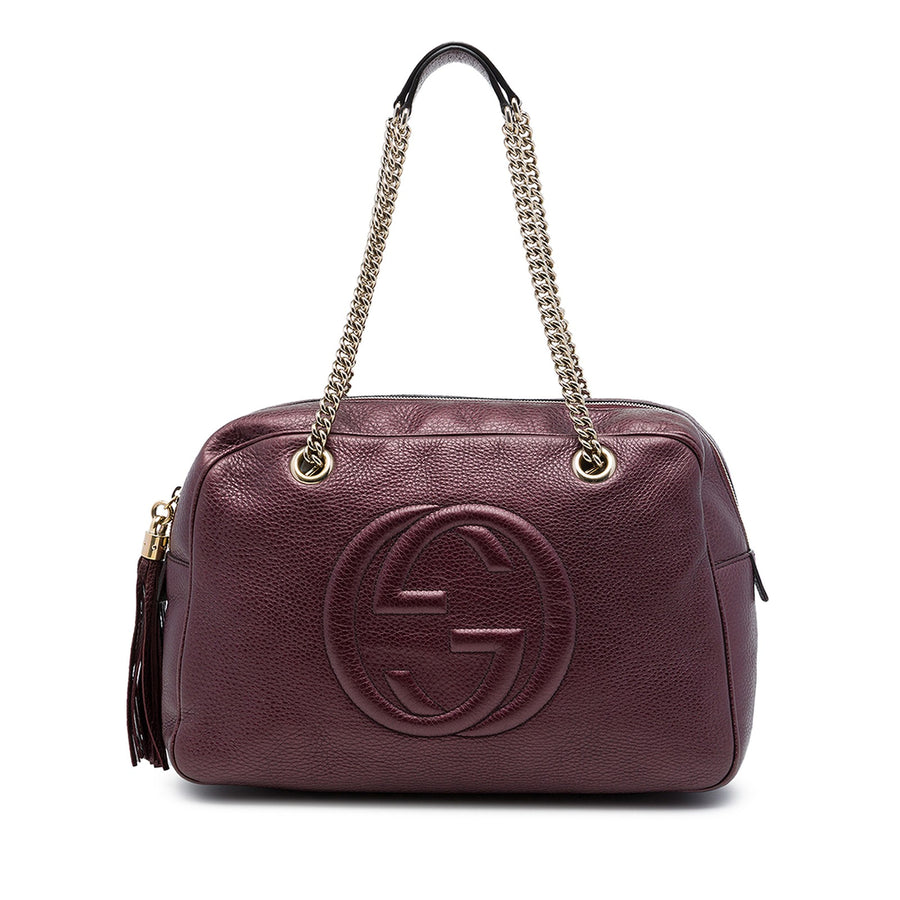 Gucci Metallic Leather Soho Chain