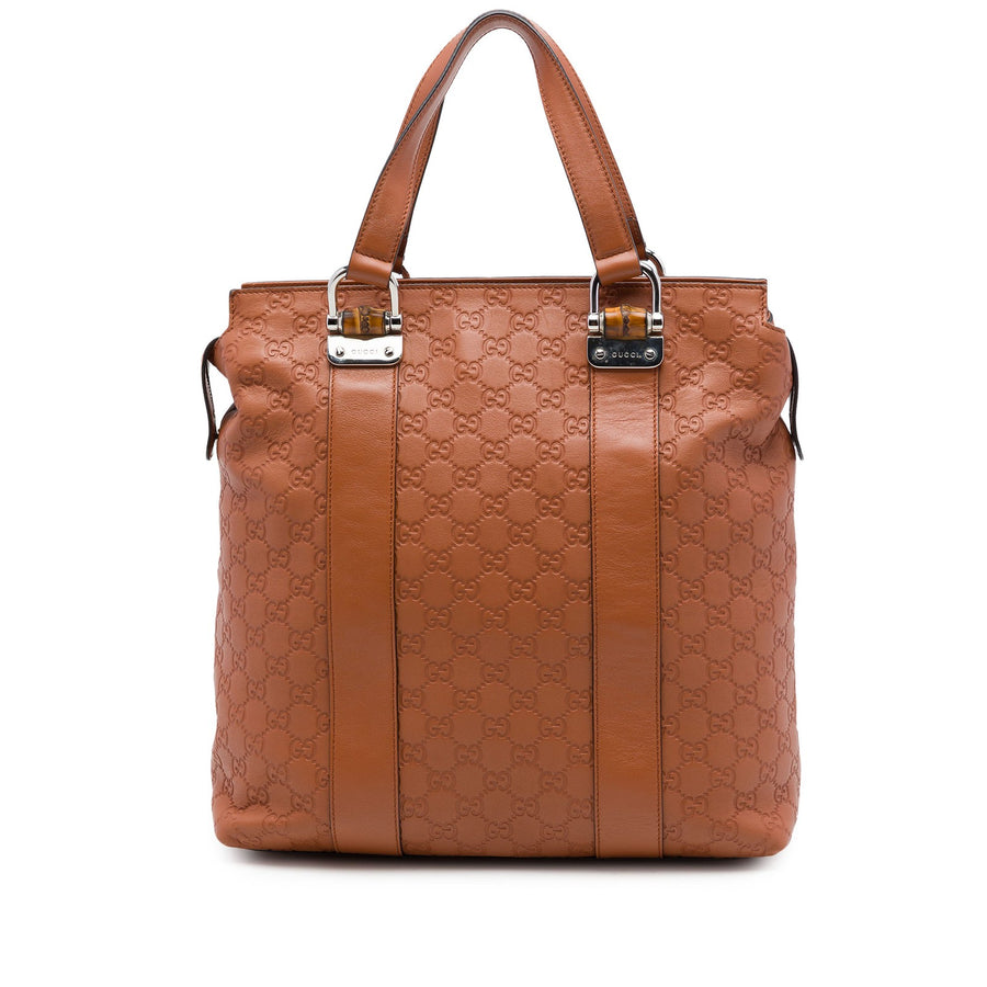 Gucci Ssima Tender Bamboo Bar Tote Pre-